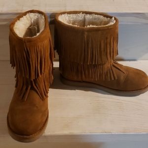 Target Mocassin style ankle shearling boots